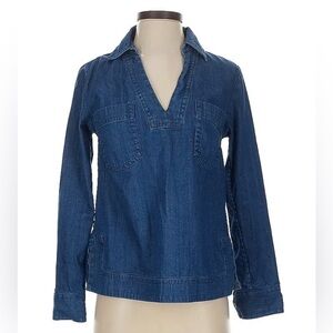 Banana Republic factory
DENIM BAND-HEM  POPOVER SHIRT